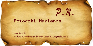 Potoczki Marianna névjegykártya